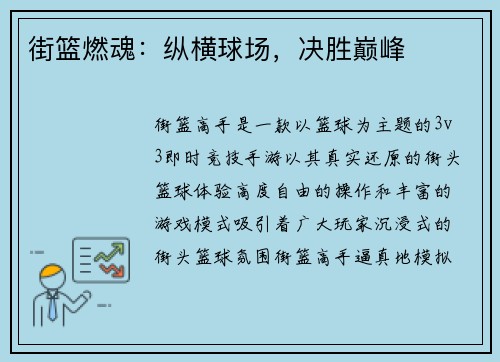 街篮燃魂：纵横球场，决胜巅峰